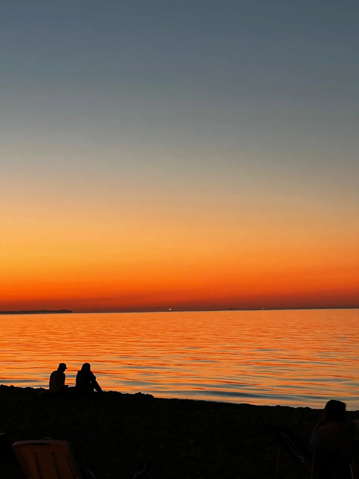 Zachód słońca na plaży na Letnicy